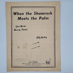 When The Shamrock Meets The Palm by Moran and Tannen 1947 Vintage Sheet Music - Picture 1 of 3