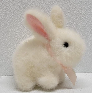 Vintage 1990 North American Bear Co. Inkie Dinkies Bunny Plush White Pink Bow - Picture 1 of 13