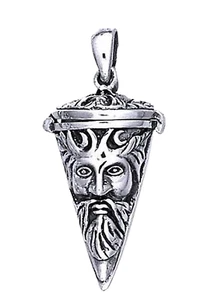 Peter Stone 925 plata Greenman colgante medallón frasco para abrir conocimiento - Imagen 1 de 3
