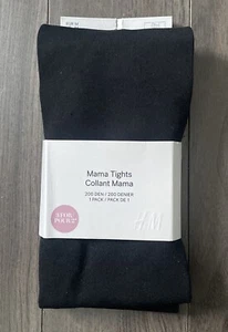 H&M Mama Black Tights Size Medium New Winter Maternity Pregnancy 200 Den 1 Pack - Picture 1 of 5