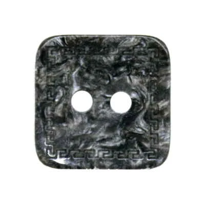 GREY ATHENIAN ANCIENT GREEK THEMED SQUARE BUTTONS PEARLESCENT 15mm (12mm x 12mm) - Image 1 of 2