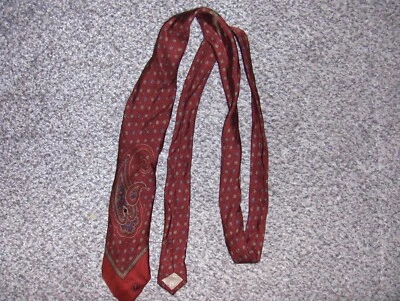 "Corbata de vestir EMANUEL UNGARO PARIS para hombre 56"" borgoña cachemira 100 % seda italiana" Foto 1 de 2