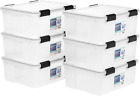 IRIS USA 30.6 Quart WEATHERPRO Plastic Storage Box with Durable Lid and Seal and