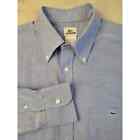 Lacoste blue shirt sz 42 XL  long sleeves 100% cotton 