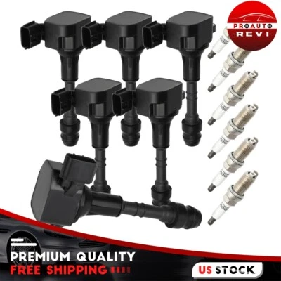 6 bobinas de encendido y bujías de iridio para Nissan Pathfinder 2005-12 4,0 L V6 Foto 1 de 4