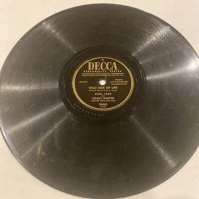 Decca 28055 - 78rpm Record - Burl Ives (Wild Side / So-Long And Good-Bye To You) - Image 1 of 2