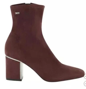 DKNY "Cavale-Heeled Dress Boot" weiches Mikro-Wildleder ~ (Espresso) Größe 9 - Bild 1 von 3