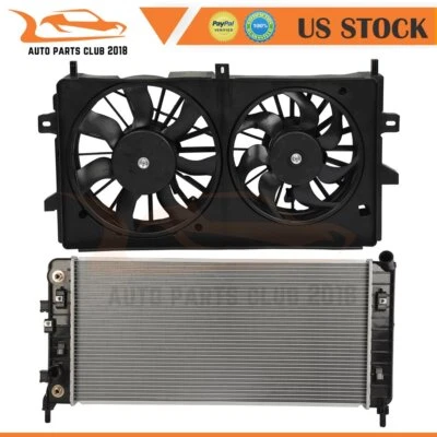 Radiator and Cooling Fan Assembly Fit for 2006-2009 2010 2011 Chevrolet Impala Foto 1 de 4