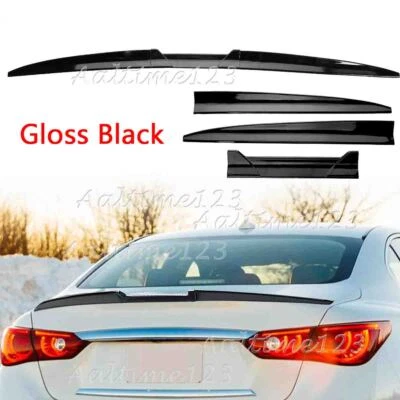 For Hyundai Elantra Sedan 2006-2022 Gloss Rear Trunk Spoiler Wing Lip Adjustable Foto 1 de 4