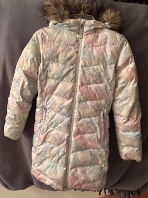Lands' End Girls Winter Fleece Lined Down Alternative ThermoPlume Coat Size L - Image 1 of 4