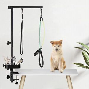 35" Pet Grooming Table Arm Adjustable Dog Grooming Hammock Stand  Pet Beauty