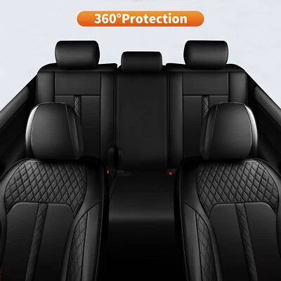 For Ford Fiesta 2011-2019 Front Rear Car Seat Covers Faux Leather Protector Pad - Image 1 of 4