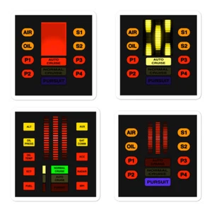 Knight Industries 4 KITT Voice Modules Stickers Rider - Picture 1 of 1