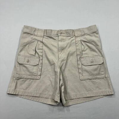 Shorts Cabelas Masculino 40 Bege Claro Lona Carga Roupa de Trabalho Bolsos Botão Externo - Imagem 1 de 4