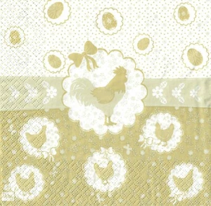 4 servilletas de papel individuales decoupage mesa artesanal gallo de Pascua 86 - Imagen 1 de 2