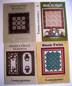 Lot of 4 Thimbleberries quilt patterns Basket Block Twist Birds Cranberry *B - Picture 1 of 5