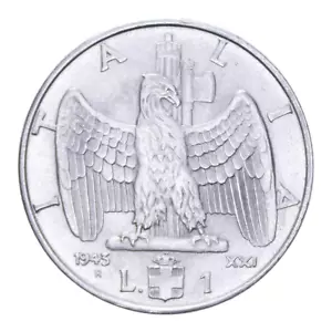 1 LIRA 1943 IMPERO RARA VITT. EMANUELE III - Bild 1 von 2