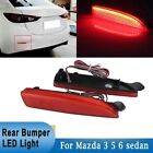 Red DRL LED Bumper Reflector Turn Signal Tail Stop Brake Light For 06-15 Mazda 5 Mazda Speed 3
