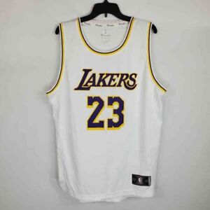 Men's Fanatics Los Angeles Lakers LeBron James #23 Home Jersey White Sz Large