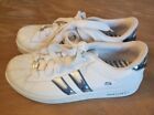 Womens Skechers Size 95 White W Blue Chrome Stripes See Pics For Condition