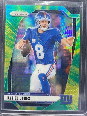 2024 Prizm Green Hyper Prizm #212 Daniel Jones 55/180 New York Giants - Image 1 of 2