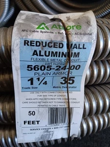 AFC cable system 1-1/4 x 50 ft. Flexible Aluminum Conduit - Picture 1 of 1