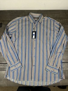 Men’s international Laundry Design modern Striped Dress shirt size XXXL 3XL - Picture 1 of 13