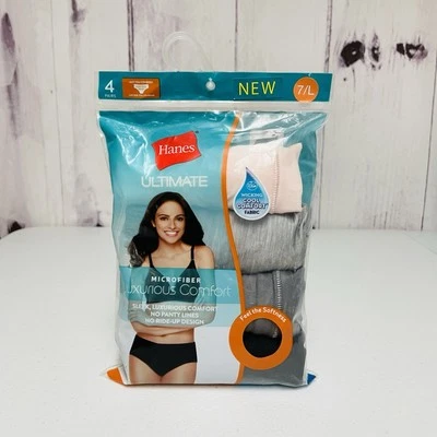 4 Pack Hanes Ultimate Brief Underwear Cool Comfort Microfiber Low Rise Large - Image 1 of 2