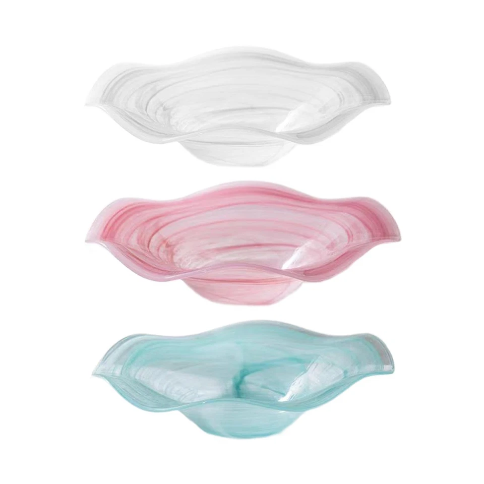 Glass Serving Tray Tea Dessert Tray Decorative Snack Bowl Fruits Salad Bowl for - Image 1 of 1