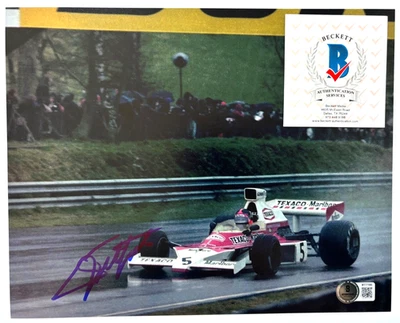 FOTO 8X10 FIRMADA POR EMERSON FITTIPALDI INDIANAPOLIS INDY 500 F1 FORMULA ONE 1 BASE Foto 1 de 2