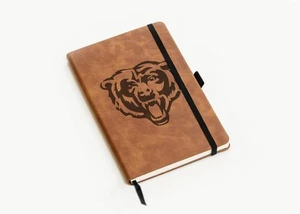 NFL Chicago Bears Brown Laser Engraved Small Notepad Journal/Notepad 8.25" x ... - Picture 1 of 6