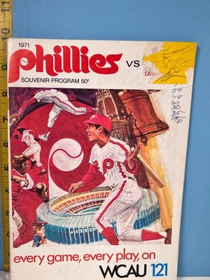 1971 Philadelphia Phillies Program v Expos Scored - Image 1 of 4