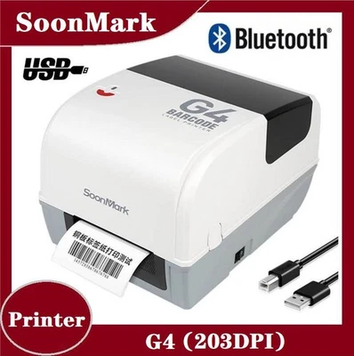 SoonMark SMK-G4 203DPI USB / Bluetooth Desktop Thermal Transfer Label Printer - Image 1 of 4