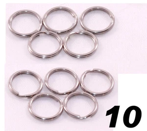 Stainless Steel Key Rings 1/2" (12mm) Split Ring, Wholesale LOT 10 - Picture 1 of 2