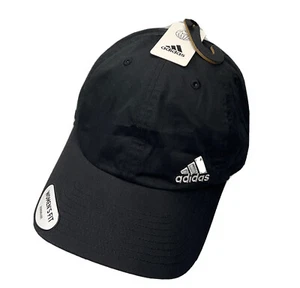 Adidas Hat Baseball Cap Aeroready One Size Adjustable Women Black White Logo NWT - Picture 1 of 7