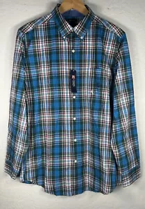 NEW Chaps Men's Long Sleeve Shirt The Easy-Care Colorful Button Down Plaid - Picture 1 of 10