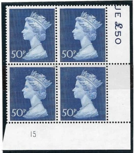 1970 50p Decimal Machin Cylinder 15 Phosphorised paper UNMOUNTED MINT - Picture 1 of 1