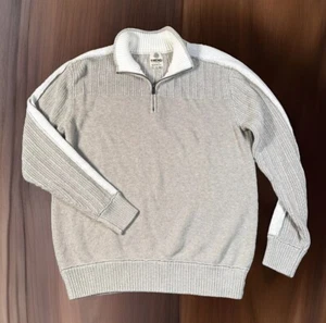 Trend By FX Fusion Sweater Mens XL Modern Fit 1/4 Zip Pullover Mock Neck Taupe - Picture 1 of 10