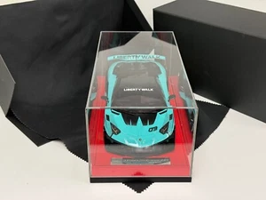 1/18 Lamborghini Aventador Liberty Walk 3.0 Teffany Blue on Leather Base SE1056 - Picture 1 of 10