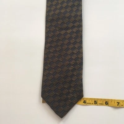 Corbata gruesa Pal zileri verde azul patrón hecha en Italia 100% seda pa0007 Foto 1 de 3