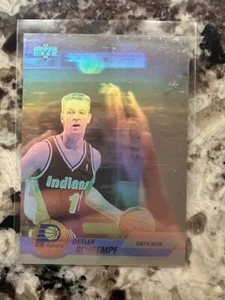 1992-93 UPPER DECK NBA INSERT AWARD WINNER HOLOGRAM PACERS DETLEF SCHREMPF #AW4 - Picture 1 of 1