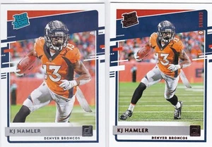 2020 DONRUSS CANVAS #320 KJ HAMLER RC DENVER BRONCOS W/ REG. ROOKIE - Picture 1 of 1