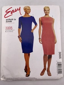 McCall's Stitch 'N Save 3005 Misses' Semi Fitted Dress Size 16 18 20 22 - Picture 1 of 4
