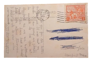1924 GB WEMBLEY EMPIRE EXHIBITION STAMP 1P RED POSTCARD FROM PADDINGTON  KGV VF - Picture 1 of 2