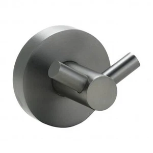 Gancho para ropa doble BAPHIT gris metálico baño y cocina >> para perforar o pegar - Imagen 1 de 3