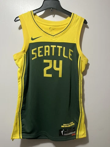 Seattle Storm Jewell Loyd #24 Nike Women's Green WNBA Explorer Edition Jersey M Cover