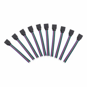 10x Male + Female 4Pin Connector Cable Wire for 3528 5050 SMD LED Strip Light - Picture 1 of 1