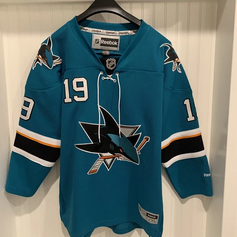San Jose Sharks Joe Thornton #19 Authentic Reebok Jersey Youth Size L/XL Cover