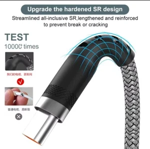 Heavy Duty Fast Charging Cable Type C Data Transfer Cable 1m 1.5m 2.m - Picture 1 of 5