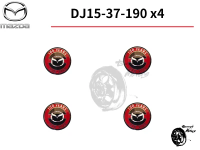 Juego de tapa central de rueda 100 aniversario genuino Mazda MX-5 MIATA ×4 DJ15-37-190 Foto 1 de 4